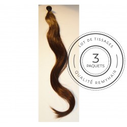 3 PAQUETS raide taille 34" - TISSAGE BRESILIEN REMYHAIR 
